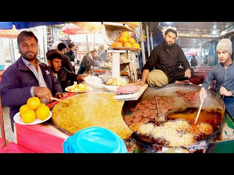 Breakfast in Afghanistan |Traditional street food | PARATHA| RICE | SEKH KABAB | KABAB