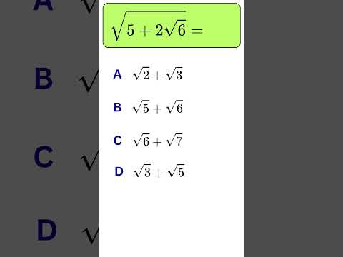 Tricky Radical MCQs | Math Olympiad | Can u Solve? #mathshorts #maths #squares1to15  #mathematics