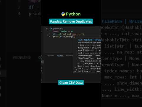 Remove Duplicates from CSV in Pandas | Python AI Data Hack