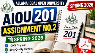 AIOU Solved Assignment || Code 201 || Assignment No.2 | Spring 2026 | Islamiyat Level Matric