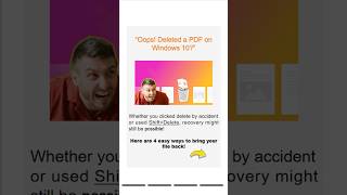 How to Recover Deleted PDF Files in Windows 10?  Try these 4 Easy Methods  #filerecovery #shorts