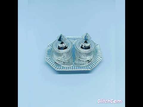 double silver haldi kunku karanda#silver #designs