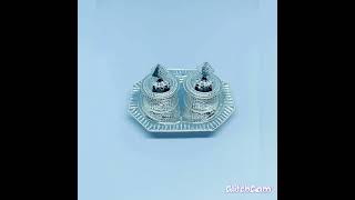 double silver haldi kunku karanda#silver #designs
