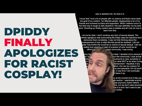 DPiddy FINALLY apologizes for racist cosplay!￼