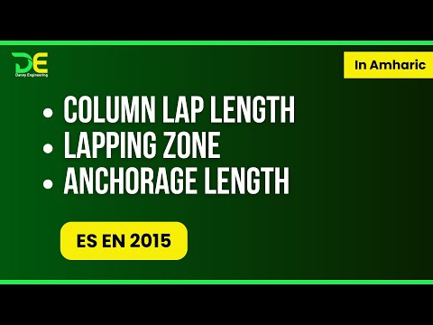 Column Reinforcement bar lap length, lapping zone and anchorage length ES EN 2015 Eurocode