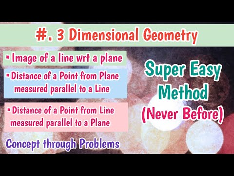 3D Geometry -JEE | Image of a line wrt plane | Planes Problems | Point and Plane