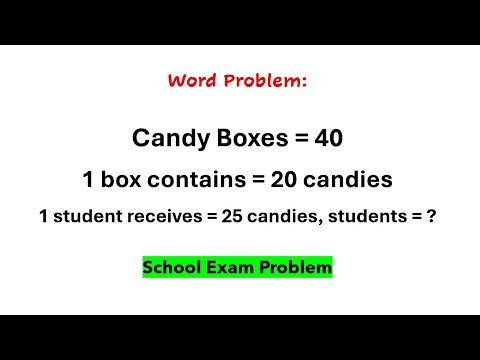 School Grade Exam Word Problem. Junior Level Problem Solving.
