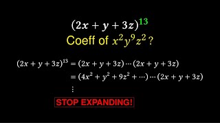 Don’t Expand This! (The Multinomial Theorem) | HOW TO SOLVE | Combinatorics