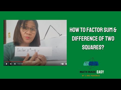 How to Factor Sum and Difference of Two Squares? | Math Made Easy