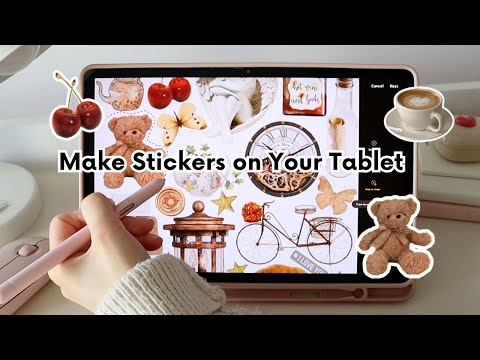 How to Make STICKERS in Samsung Gallery  ✏️  Make Free Digital Stickers for Samsung Notes 🤍🧸