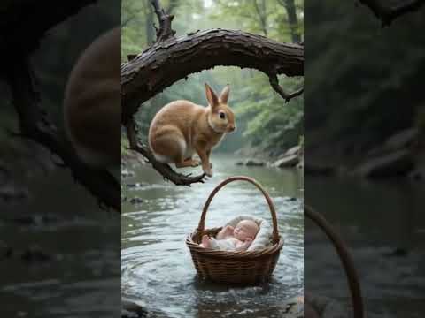 Rabbit and Child #cutebaby #kidssongs #nurseryrhymes #kidspoem #kids #poem #animal #kidssongs