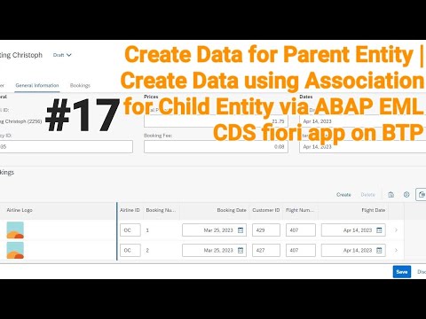 Create Entity |Create Entity Association Using CDS RAP ABAP EML statements on BTP Fiori app