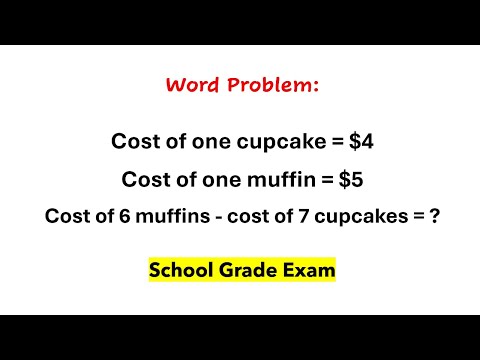 Word Problem for School Exams. Grade Exam Problem Solving.