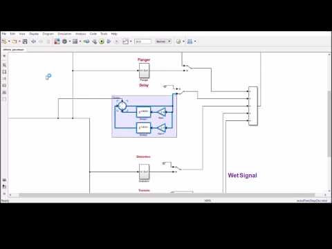 Audio DSP demo using Simulink model block diagram