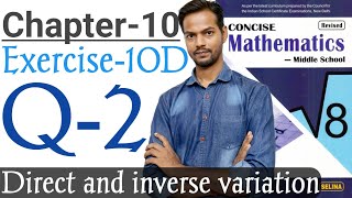 Exercise10D,Q-2,Chapter10,ICSE class 8 math,Direct and inverse variation, @icsemaths592