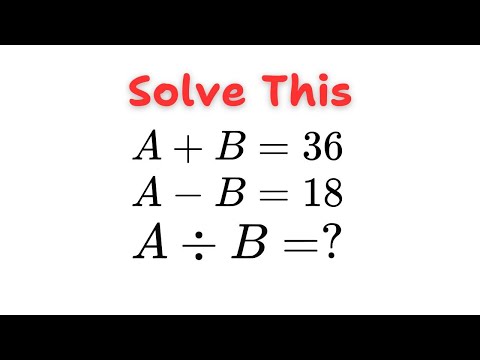 Solve This Equation | Find A and B | Maths Equation | Maths Olympiad | IMO |