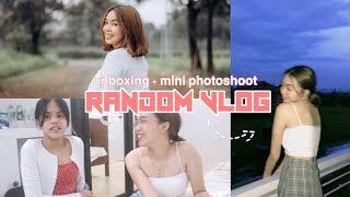 random vlog ⛈ (mini photoshoot + shopee unboxing? )