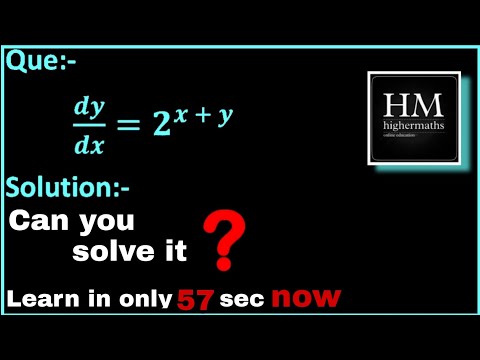 Differential Equations | Calculus | Highermaths | Question 2 | #ytshorts #shorts #math #calculus