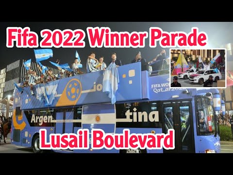 Fifa World Cup 2022 Winner Parade on Lusail Boulevard | Argentina | Qatar National Day