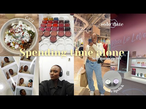 solo dairies♡‧₊NYC VLOG: TOOK MYSELF ON A DATE ( created my lipstick) , SHOPPING, ALONE TIME + MORE