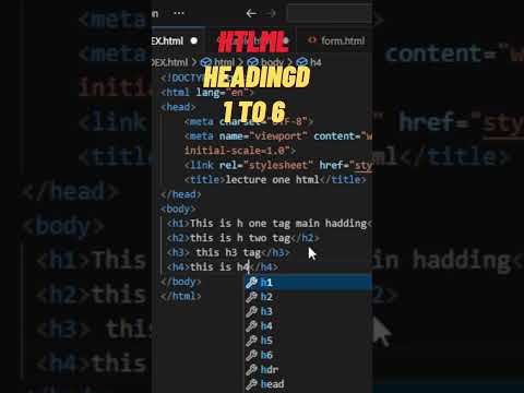 HTML Headings Complete Guide from H1 to H6