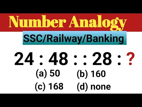 Analogy  | Number Analogy | Reasoning | Missing number