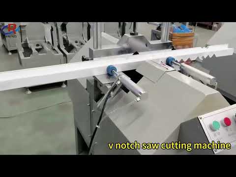 Automatic V-Notch Saw with Servo-Driven Depth Control for Curtain Wall and Fenestration Applications