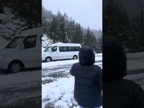 Beautiful view of mountains, Snowfall, Way to Antalya in December Winter, Turkey #antalya #mountain