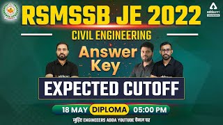 RSMSSB JEN Answer Key 2022 | 18 May Diploma | RSMSSB JE Civil Diploma Answer Key & Expected Cut Off