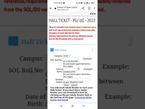 SOL BA,B.Com Hall ticket released | Link description me hai ja kr download kijiye |