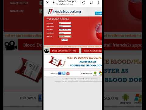 how to get blood donors contact numbers