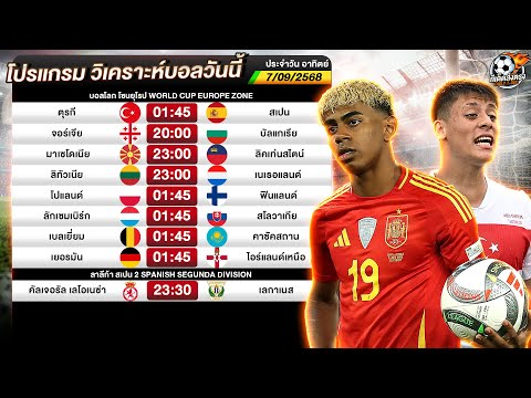 วิเคราะห์บอลวันนี้ ฟุตบอลโลก 2026 รอบคัดเลือก! 07/09/68 น้าชัชทีเด็ดส่งตรง