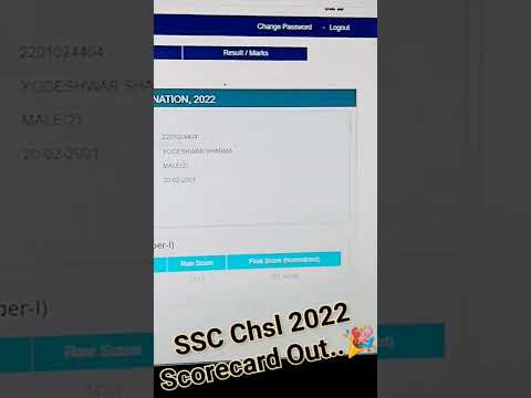 ssc chsl 2022 scorecard out || SSC CGL 2023 Target || Fast Solution Fast Selection ||