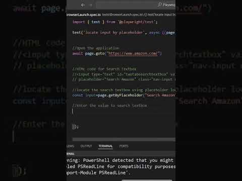 Playwright GetByPlaceholder Locator