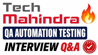 Tech Mahindra🔥 QA Automation Testing Q&A #automationtesting #testing #sdet #qa #testautomation 
