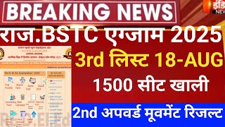 Rajasthan Bstc 3rd list 2025/Bstc CUT-OFF 2025/Bstc 2nd list2025/bstc latest news/bstc 1st allotment