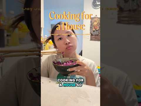 Day 32: Surf and turf salad *cabbage umami goodness* | COOKING FOR A HOUSE #cookingathome