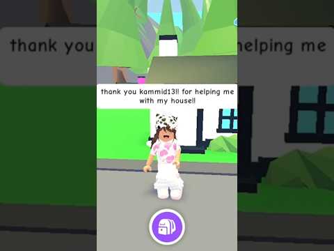 Thank you Kammid13 for helping me make my house😁 #robloxadoptme #roblox #robloxshorts