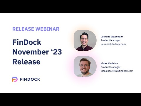 FinDock November 2023 release webinar