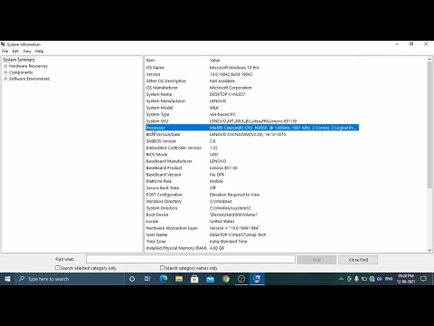 How to check generations of intel Processor 2021