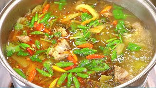 #ต้มแซ่บผักกาดดองใส่ซี่โครงหมู  ต้มแบบนี้อร่อยจนลืมแบบต้มจืดไปเลย แซ่บเปื่อยนุ่มเข้ากันลงตัวมาก