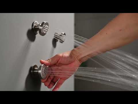 Showerhead Body Spray Jets, Bostingner Brass Square Shower Jets Can 360° Swivel Body Sprays