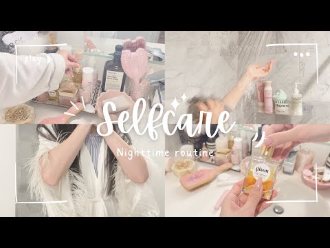 🩰🛁 Unwind with Me: My Nighttime Self-Care Routine💫 #selfcare #haircare #routinevlog