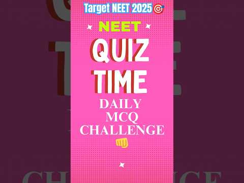 NEET 2025 DAILY MCQ CHALLENGE 👊 @vigyanmarg #neet2025 #biology #ncert #pyqs #practice
