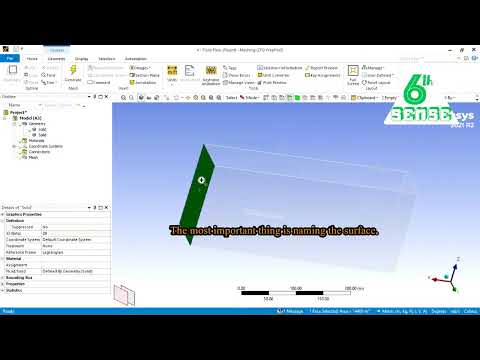 ANSYS fluent computational domain construction according to ITTC guidelines for ship resistance.