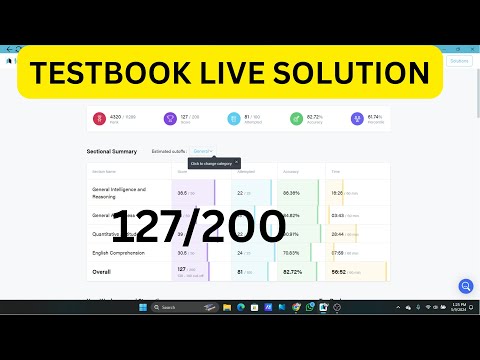 TESTBOOK LIVE TEST SOLUTION PREVIOUS YEAR TEST PAPER
