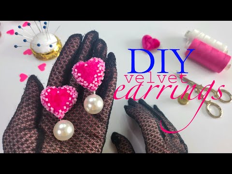 Watch me designing and making Couture Earrings. Velvet Dreams: Crafting Elegant DIY Earrings