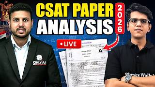 UPSC PRELIMS 2026 | UPSC CSAT 2026 Paper Analysis | CSAT PAPER ANALYSIS 2026 | PWOnlyIAS