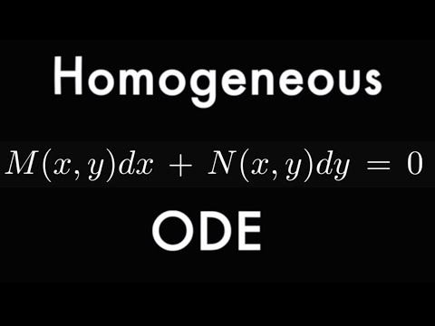 Homogeneous ODEs in under 1 minute