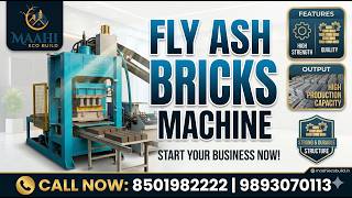 Fully Automatic Fly Ash Bricks Making Machine | Heavy Duty Upper Press Technology | Maahi Eco Build